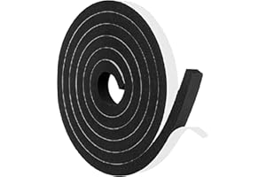 AYHYHLJZJ Bande Mousse Autocollante 12 mm x 10 mm - Joint Caoutchouc Résistant aux Intempéries pour Porte et Fenêtre, Mousse Acoustique Adhésive, Longueur 2 m