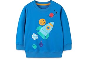 Gumyoss Felpa Bambino con Dinosauro Pullover Bimbo in Cotone Magliette Manica Lunga Ragazzi Autunno Inverno Felpa Bambini 2-7 Anni