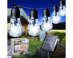 LiyuanQ Solar String Lights Garden 33Ft 50LED Waterproof Fairy Lights Outdoor 8 Mode Solar Powered Crystal Ball Bulb Lights D