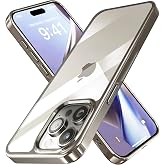 Minesk iphone 15 Pro Max i&ccedil;in Pure Serisi Natural Titanyum Kılıf Ultra Şeffaf Sert Arka B&ouml;l&uuml;m ve Darbe Emici Silikon Kenarlar