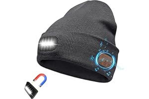 SEENLAST Regalo Uomo Cappello Bluetooth Berretto Uomo Idee Regalo Natale Cappello Sportivi Musicale Bluetooth Lavorato a Maglia Berretto Cappello Invernali con Cuffie Stereo e Microfono Vivavoce