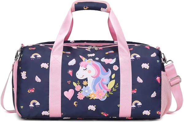Kimwadalh Sac de Sport pour Fille - Dance, Week-End, Voyage, Ballet, Gym - Ballerines Enfant
