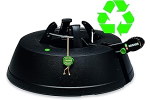 Krinner Recycled Green Line M Christmas Tree Stand, 100% Recycled Plastic, Black, 36 cm