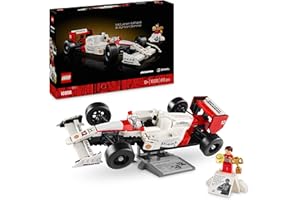 LEGO Icons McLaren MP4/4 y Ayrton Senna Minifigura F1, Decoración de Escritorio para Hogar y Oficina, Regalo para Hombres y Mujeres, Maqueta de Coche de Carrera, Manualidad para Adultos 10330