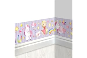 Papierdrachen bambino | Carta da parati unicorno per camerette | Abbellimenti per pareti e decorazioni tematiche - Set 2