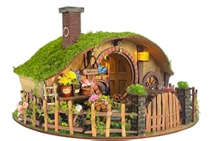 STRUCWOOD DIY Miniature House Kit - Mini House Enchanting Forest Building Kit with LED, wooden 3d puzzles Blind Box Design, Dollhouse Kit Gift for Adults Teen - The Magic Ring House (SQ-59)