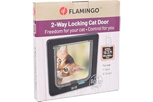 FLAMINGO Puerta para Gatos 2 Posiciones Fanni Negro