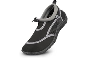 Urban Beach Kids Aqua Surf Wetsuit Shoes for Boys and Girls, Beach Swimming Water Socks with Adjustable Fastener