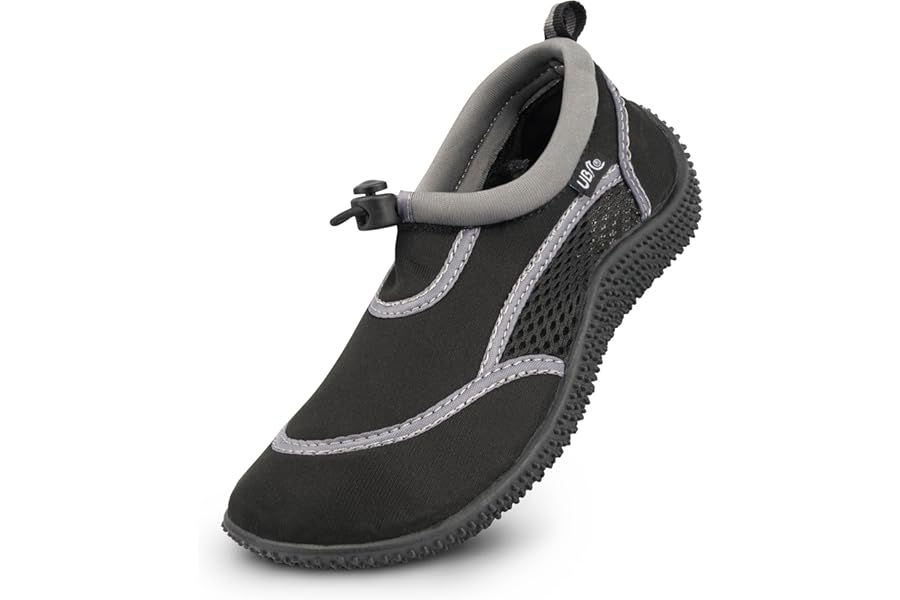 Urban Beach Kids Aqua Surf Wetsuit Shoes for Boys and Girls, Beach Swimming Water Socks with Adjustable Fastener