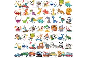 HOWAF Tatuaggi Temporanei per Bambini, 96 Dinosauro Pirata Calcio Macchina Animale Tatuaggi Set, Finti Tatuaggi per Bambina Ragazzi, Tattoo Bambini per Feste di Compleanno Regalo Giocattolo