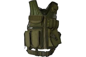 AR TACTICAL GMBH USMC SWAT Einsatzweste mit Koppel Jagd Molle Weste (Oliv)