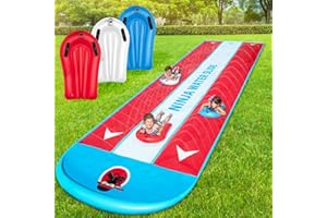 Atlasonix 30ft Slip and Slide for Kids - Water Slide Slip n Slide for Kids Backyard, Water Slides Inflatables for Kids and Adults, Waterslide Slides Kids Backyard, 30x8.5ft