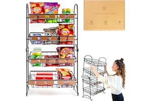 ODOXIA Espositore per caramelle | Organizzatore impilabile di caramelle | Organizzatore di snack per il piano di lavoro | Espositore per snack | Scaffale per chip per negozi | Candy Rack