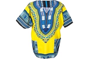 Lofbaz Robe Chemise Unisexe Africaine Traditionnelle Imprimé Dashiki Hippy