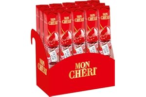 ‎MON CHERI Ferrero Mon Chéri – Knackige Schokolade, fruchtiger Likör und eine aromatische Kirsche – 15 Packungen à 5 Einzelpralinen