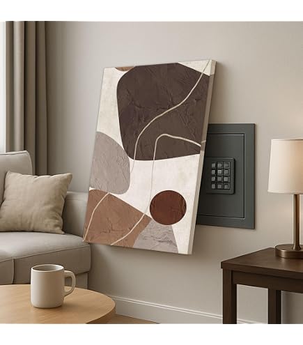 Copricontatore Elettrico Decorativo YBAIXER - Nero, Design Moderno, Copriquadro Semplice E Creativo Per Interni (formato XXL, Apertura Laterale Destra)