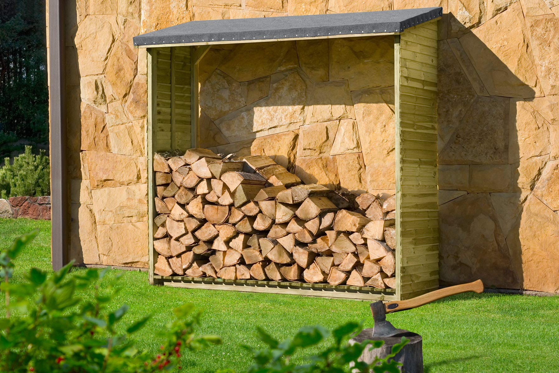 Gartenpirat Kaminholzregal, Brennholzregal Aktion Holzlager – Bild 3