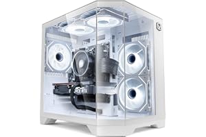 VIBOX PC Gamer • AMD Ryzen 5 5500 4,2 GHz • Nvidia RTX 5060 8 Go • 16 Go RAM • 1 to NVMe M.2 SSD • Windows 11 • WiFi • Blanc