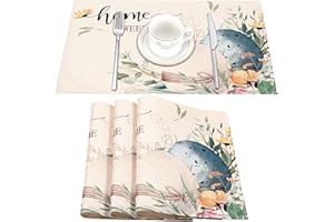 ETOLISHOP Tischsets Stoff Polyester Esstisch Platzsets Tischset Abwaschbar Platzmatten Platzset Osterei Ostern Muster Esszimmer Tischsets Rechteckige Tischsets Indoor Oudoor Küchen Dekorationen 45x32cm