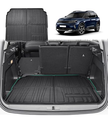 Tapis De Coffre Pour Citroën C5 X7 Tourer (2008-2017) - Protection Haute Bordure - PE Imperméable - Mesure Laser, Ajustement Parfait