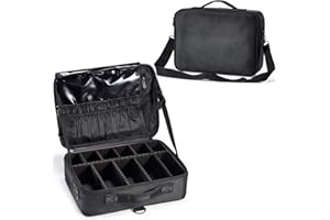 KETALIRIA Trousse Maquillage Grand Sac Maquillage Professionnel Makeup Bag Boite Rangement Maquillage Vanity et Trousses à Maquillage Malette Maquillage Vanity Femme Malette Rangement Maquillage, Noir