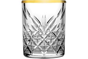 Pasabahce set 4 bicchieri timeless bordo oro cl 6,2