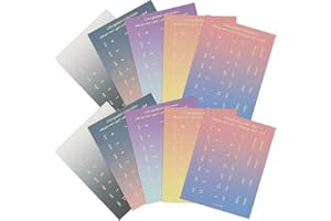 ECSiNG 10 arkuszy kolorowych zakładek indeksujących, monthly separators for school, learning, planner, office stickers, study organization