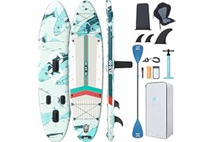 ZLX 350cm Extra Groß Stand Up Paddle Board mit Sitz Große Tragfähigkeit 550LB Inflatable SUP Board für Erwachsene Anfängerfreundlich Stabiles Anti-Rutsch-Deck, Pumpe, SUP Paddle