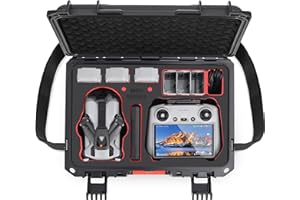 STARTRC Mini 5 Pro Maleta, carcasa dura impermeable para DJI Mini 5 Pro Fly More Combo Accesorios para DJI RC 2/RC-N3 Controller, 7 baterías y cargador Hub [solo maleta]