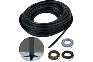 Gartenwelt Riegelsberger Terrassenfugenband mit Antidehnungsfaden für alle Terrassensysteme WPC Holz Made IN Germany Fugendichtung Fugenband Bodenfüllprofil Dichtung 5-7 mm schwarz 25 m (1 Rolle)