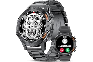 BANGWEI Smart Watch for Men Answer and Make Call,400mAh Long Battery Fitness Tracker with Heart Rate Blood Pressure SpO2 Monitor 100+ Sports,1.4'' HD Screen Smartwatch for Android iOS Black