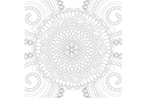 Honsell 12130 - Cornice con Motivo Mandala, Formato 30 x 30 cm, Motivo prestampato da colorare con Colori acrilici, acquerelli e ad Olio e pennarelli e matite Colorate