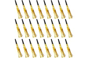 MICJLLT 24 Pcs Party Blowers for Kids and Adults,Noise Makers Noise Whistles with Gold Glitter Fringed for Party Bag Fillers,Horns Blowouts for Happy New Years Eve Decorations 2026 Favors