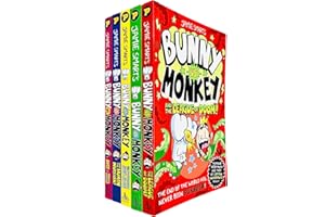 Bunny vs Monkey 5 Books Collection Set By Jamie Smart(Bunny vs Monkey,the Supersonic Aye-aye, The Human Invasion, Rise of the Maniacal Badger & Bunny vs Monkey and the League of Doom!)
