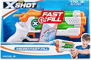 ZURU - XSHOT – Fast Fill – Micro – Water Blaster – Wasserpistole – Spiel im Freien – schnelles Befüllen – zieht bis zu 8 m – 56220-2023
