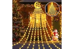 Possily 346 LED en blanc chaud, guirlande lumineuse sapin de noel avec 8 modes - Parfaites pour les décorations de fête, Noël, célébrations et pour une utilisation en intérieur et en extérieur
