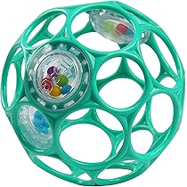Sassy Ring Rattle Baby Toy - High Contrast Developmental Toy For Newborns & Infants