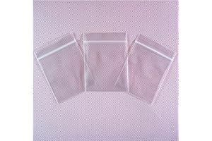 XSY Sachets Zip Plastique 1000 Pièces 70 x 100mm (7 x 10cm) Épaisseur 2 Mil (50 microns) Emballage Transparent Sacs à Fermeture Tailles Totale