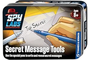 Thames & Kosmos Spy Labs Secret Message Tools, Detective Toy with Invisible Ink Pen for Exchanging Confidential Messages, Toys to Develop Problem-Solving Skills, Age 8+