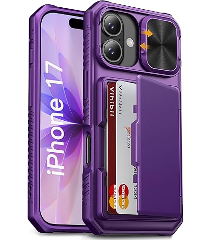 Wallet Case Compatible For IPhone 15 Pro Max 5G For Women And Men, RFID Flip Leather Cover With Wrist Supports Wireless Charging With Card Holder And Screen Camera Protector,Black,Clove Purple