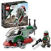 LEGO Star Wars Microfighter: Nave Estelar de Boba Fett, Juguete de Construcción, The Mandalorian, Vehículo con Lanzamisiles y