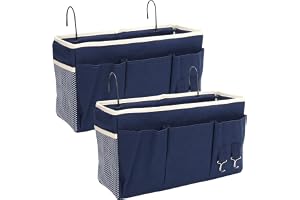 SHMSHNG 2-pack sängbord hängande förvaring hängande organiserare med 3 fack, sängorganiserare för upphängning, hängande förva
