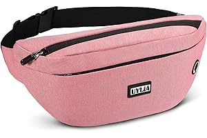 UYLIA Riñonera Grande con 4 Bolsillos con Cremallera para Hombres y Mujeres, riñonera Resistente al Agua para Deportes, Correr, Senderismo, Viajar, Entrenar, pasear al Perro, Deportes al Aire Libre