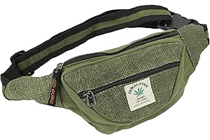 GURU-SHOP GURU SHOP Práctica Riñonera de Cáñamo, Riñonera étnica, Bolso Lateral - Natural, Unisex - Adultos, Elcáñamo, 30x20 cm, Bolsas Laterales Mochilas Para el Trasero