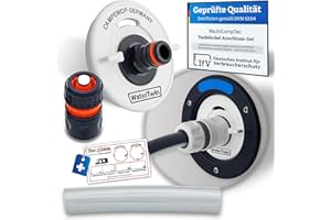 MaJoCompTec® WATERTWIN Tankdeckel mit Wasseranschluss | Wassertankdeckel Befülladapter für Wassereinfüllstutzen | Wohnmobil Wohnwagen Zubehör (ECO-Version + Schlauchkupplung, Adapter 3-PIN D:78)