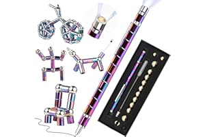 Crafties Magnetic Fidget Pen with Light | Birthday Gifts for Men,Dad,Teens & Kids Him Her | Stress Relief Best Friend Gadget Useful Pens (Multicolor)