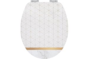 Wirquin 20723081 Abattant WC avec frein de chute Diplomat 100% FSC, top fix, déclipsable, marbre