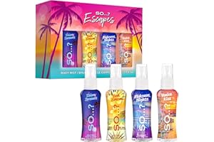 SO…? So...? Summer Escapes Mini Body Mist for Women, Fragrance Gift Set (4 x 50ml) – Ibiza Dreams, Bali Breeze, Mykonos Nights, Venice Kiss – Vegan & Cruelty-Free, Recyclable Bottle