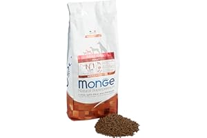 Monge Natural Superpremium Monoprotein* Adult Lamb with Rice And Potatoes, Cibo Secco per Cani (a Base di Agnello, Riso e Patate, Senza coloranti aggiunti, 7,5 kg)