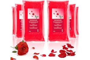 YAOBLUESEA 6 Packs Cire de paraffine, 2700g Recharge Rose Blocs de cire de paraffine pour bain de paraffine mains et pieds, Soulage la fatigue musculaire, Hydrate et Nourrit